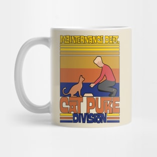 Retro Sunset Mainternance Dept Cat Puke Division Mug